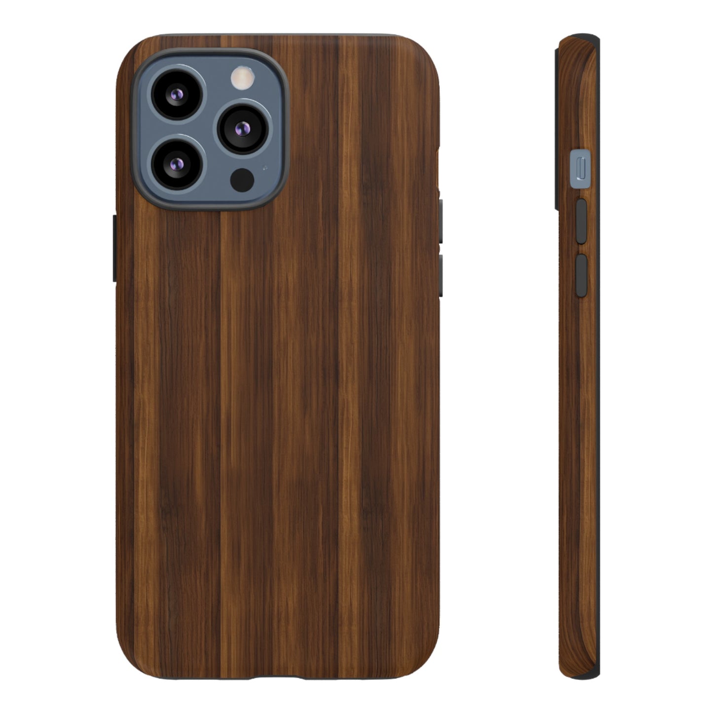 Luxurious Faux Dark Walnut Essence Phone Case - Rich and Refined Natural Wood Design - Tough Cases