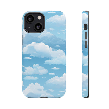 Azure Horizon Phone Case - Majestic Sky & Cloud Pattern - Tough Phone Case