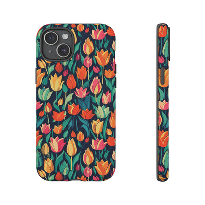 Tulip Medley Tough Phone Case - Vibrant Spring Floral Design