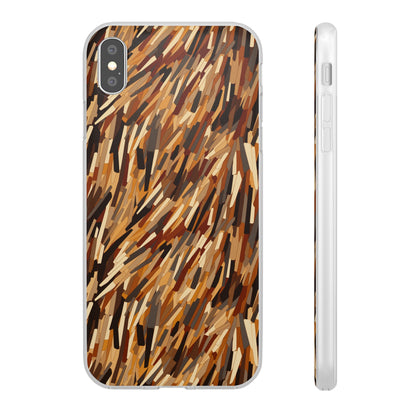 Fragmented Forest: Autumn's Abstract Palette Flexible Phone Case