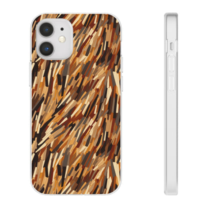 Fragmented Forest: Autumn's Abstract Palette Flexible Phone Case