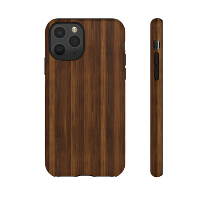 Luxurious Faux Dark Walnut Essence Phone Case - Rich and Refined Natural Wood Design - Tough Cases