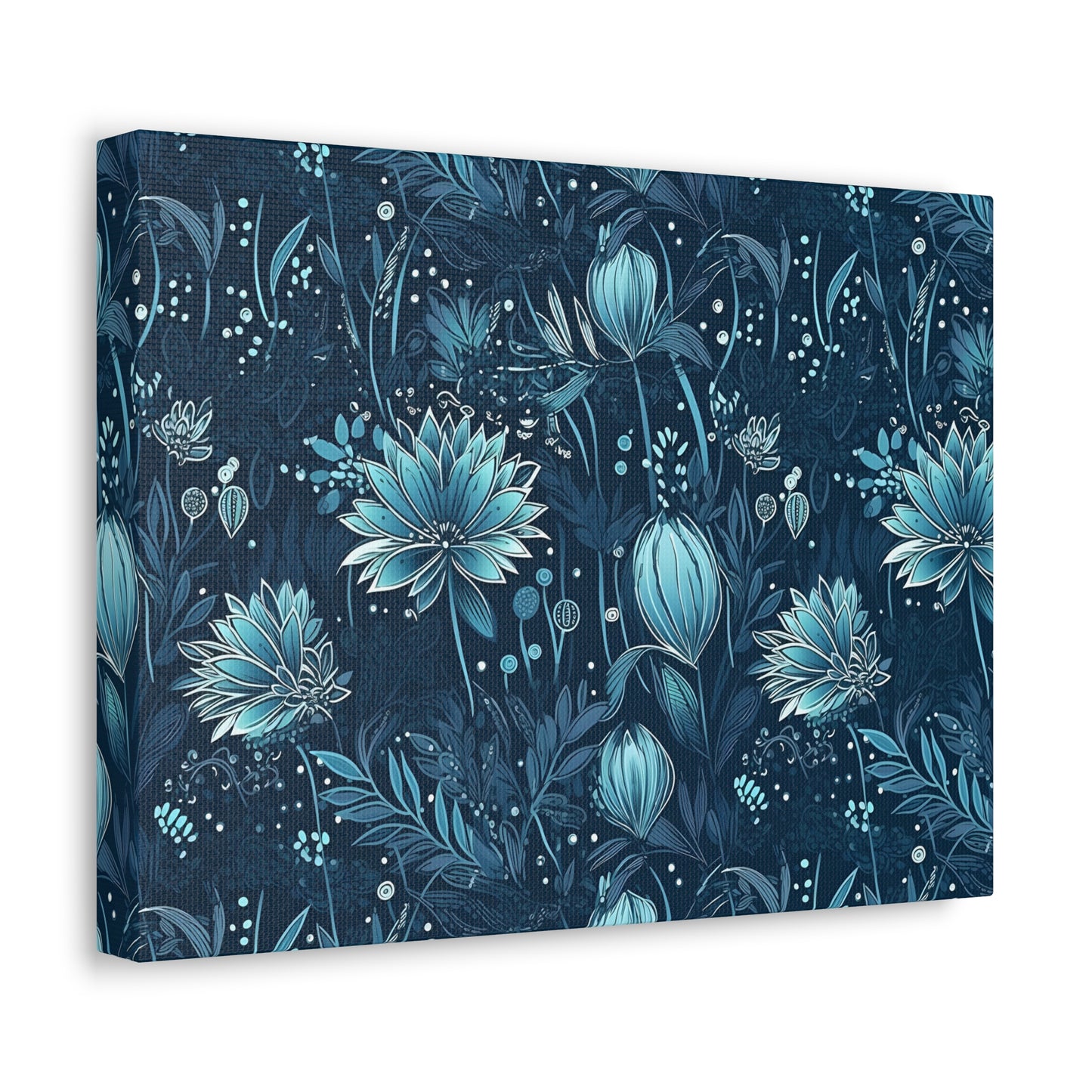 Metallic Blue Scilla - Shimmering Spring Wall Art Canvas