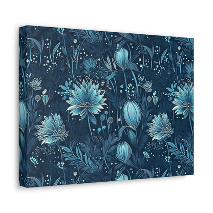 Metallic Blue Scilla - Shimmering Spring Wall Art Canvas