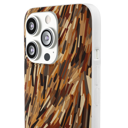 Fragmented Forest: Autumn's Abstract Palette Flexible Phone Case