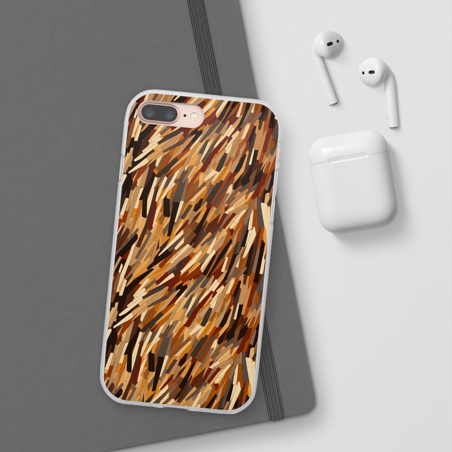 Fragmented Forest: Autumn's Abstract Palette Flexible Phone Case