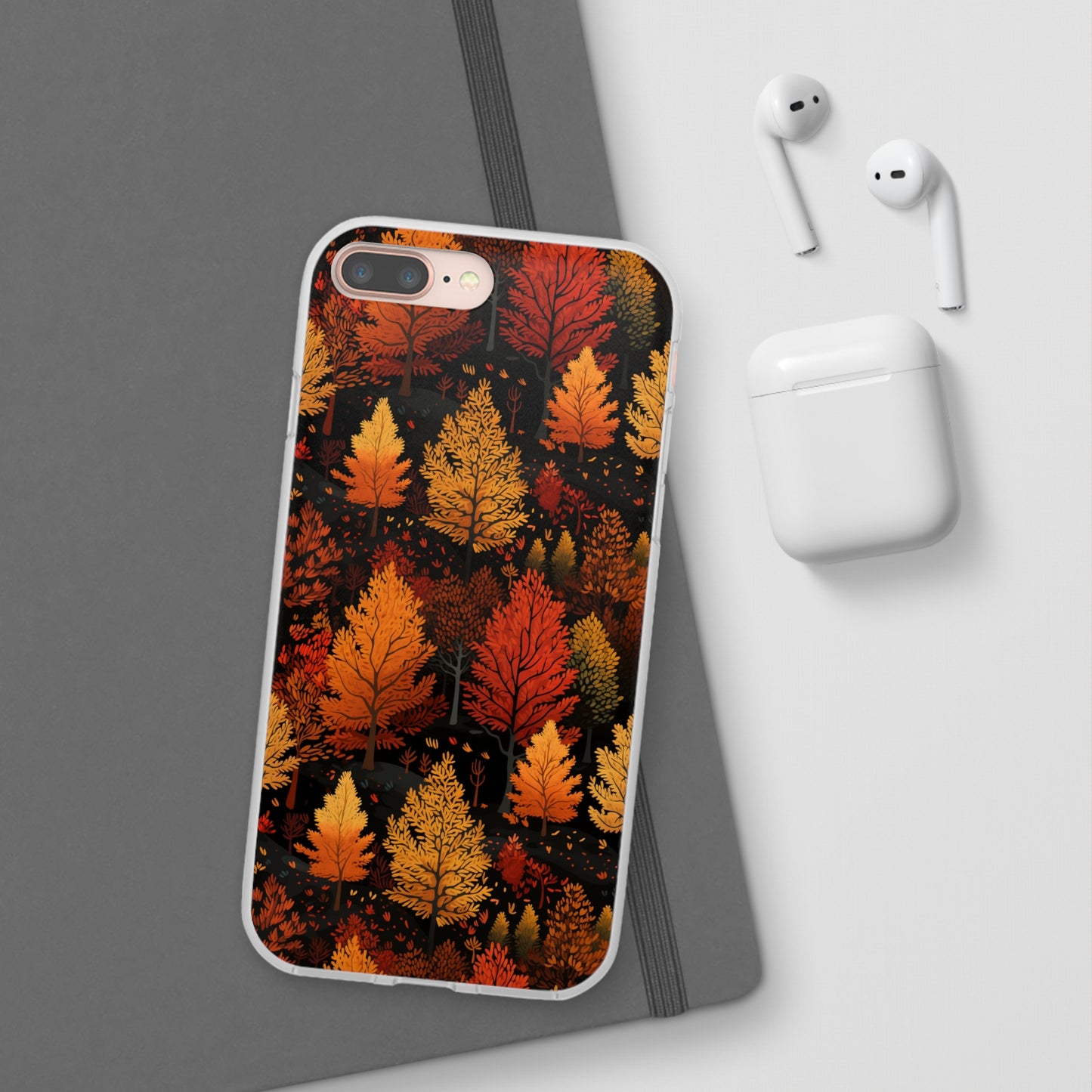 Bronzed Forest: A Chromatic Landscape - Flexible Phone Case