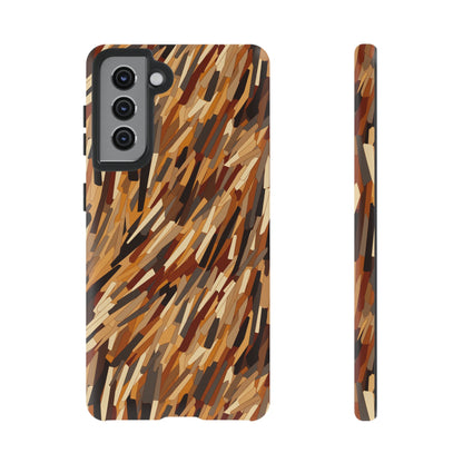 Fragmented Forest: Autumn's Abstract Palette Tough Phone Case