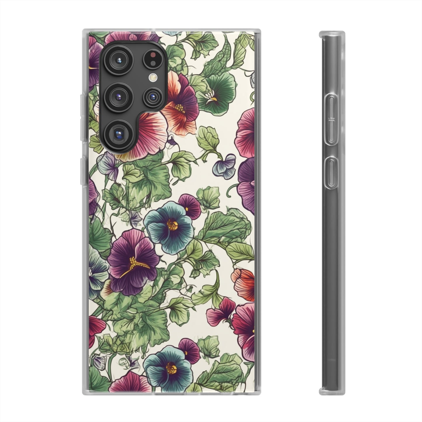 Watercolour Pansy Phone Case - Delicate Floral Elegance - Spring Collection - Flexi Cases Phone Case Pattern Symphony   