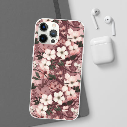 Sparse Dogwood Blossom Phone Case - Elegant Floral Design for Your Smartphone - Flexi Cases Phone Case Pattern Symphony iPhone 12 Pro Max  