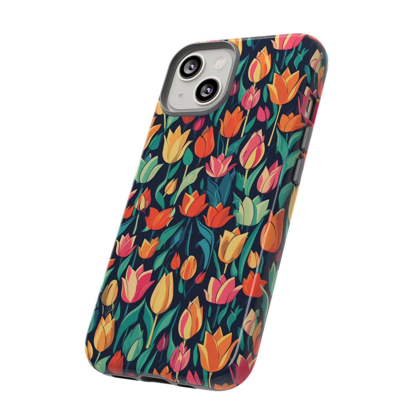 Tulip Medley Tough Phone Case - Vibrant Spring Floral Design