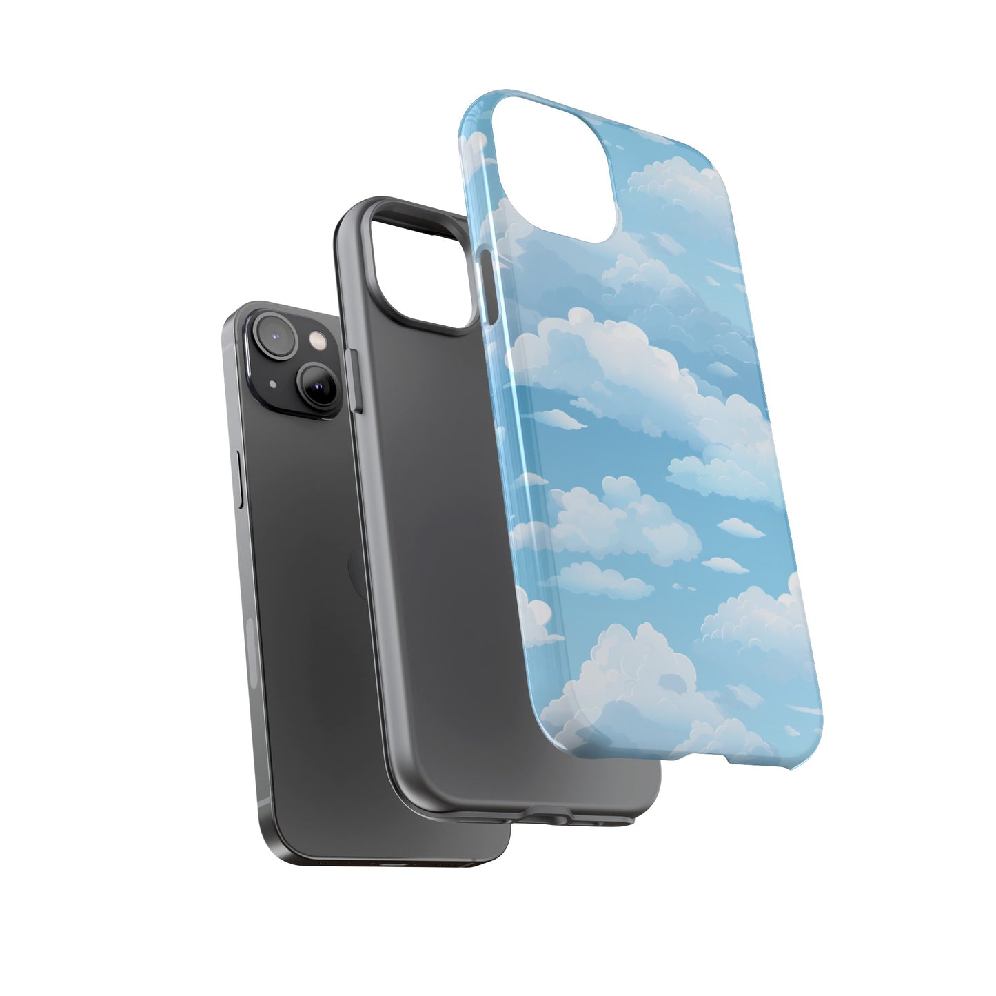 Azure Horizon Phone Case - Majestic Sky & Cloud Pattern - Tough Phone Case