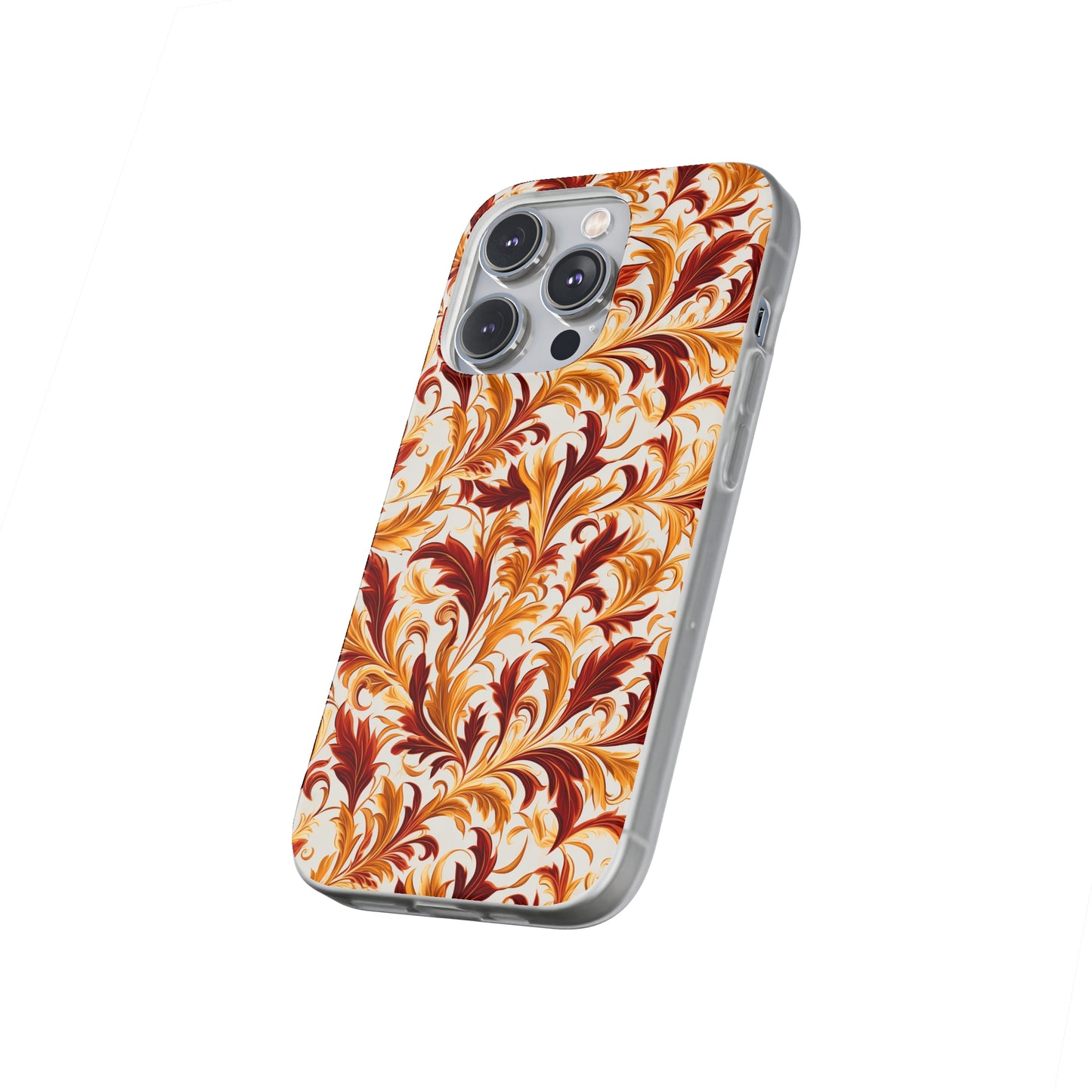 Swirling Autumn: Vortexes of Fall Foliage in Gold and Bronze - Flexible Phone Case