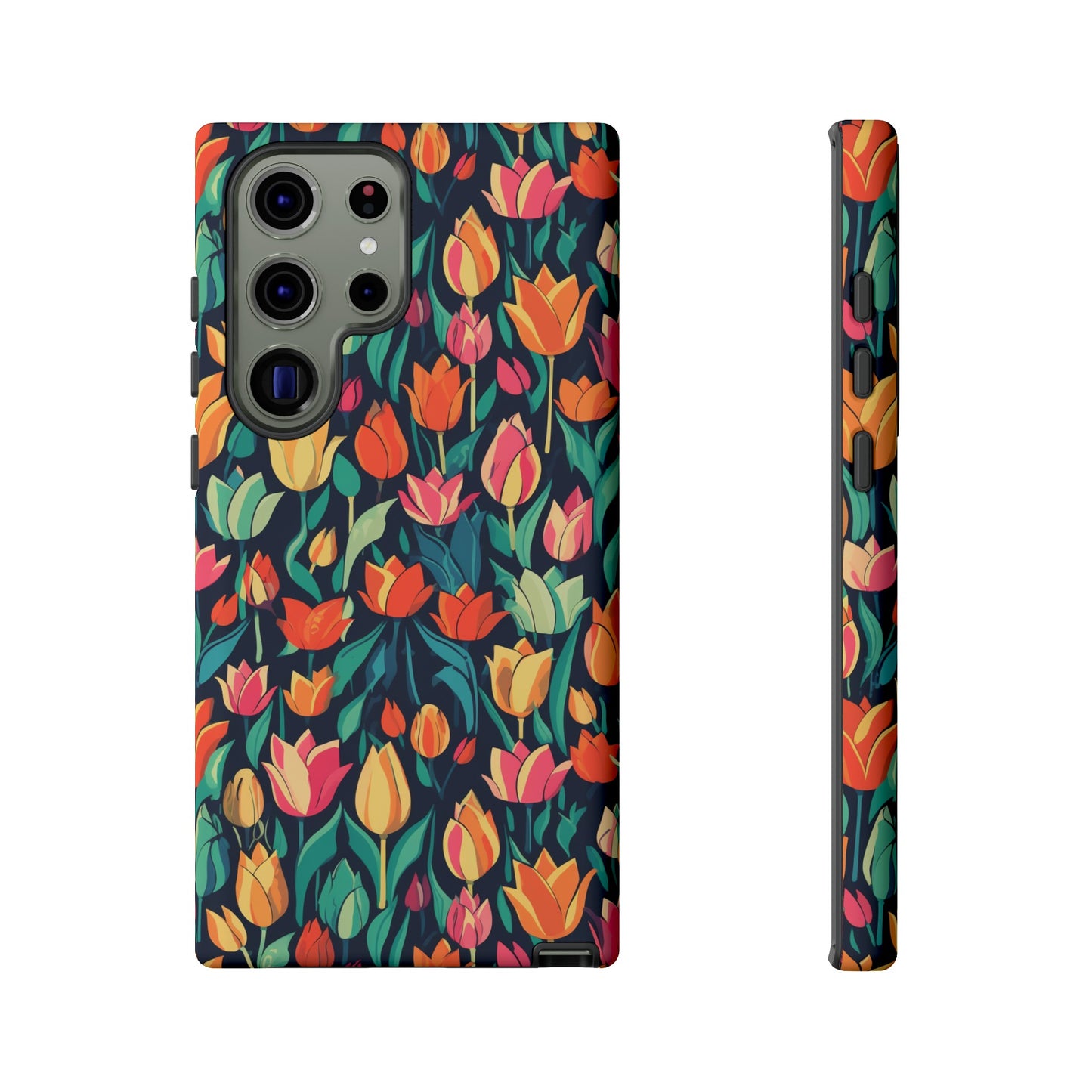 Tulip Medley Tough Phone Case - Vibrant Spring Floral Design