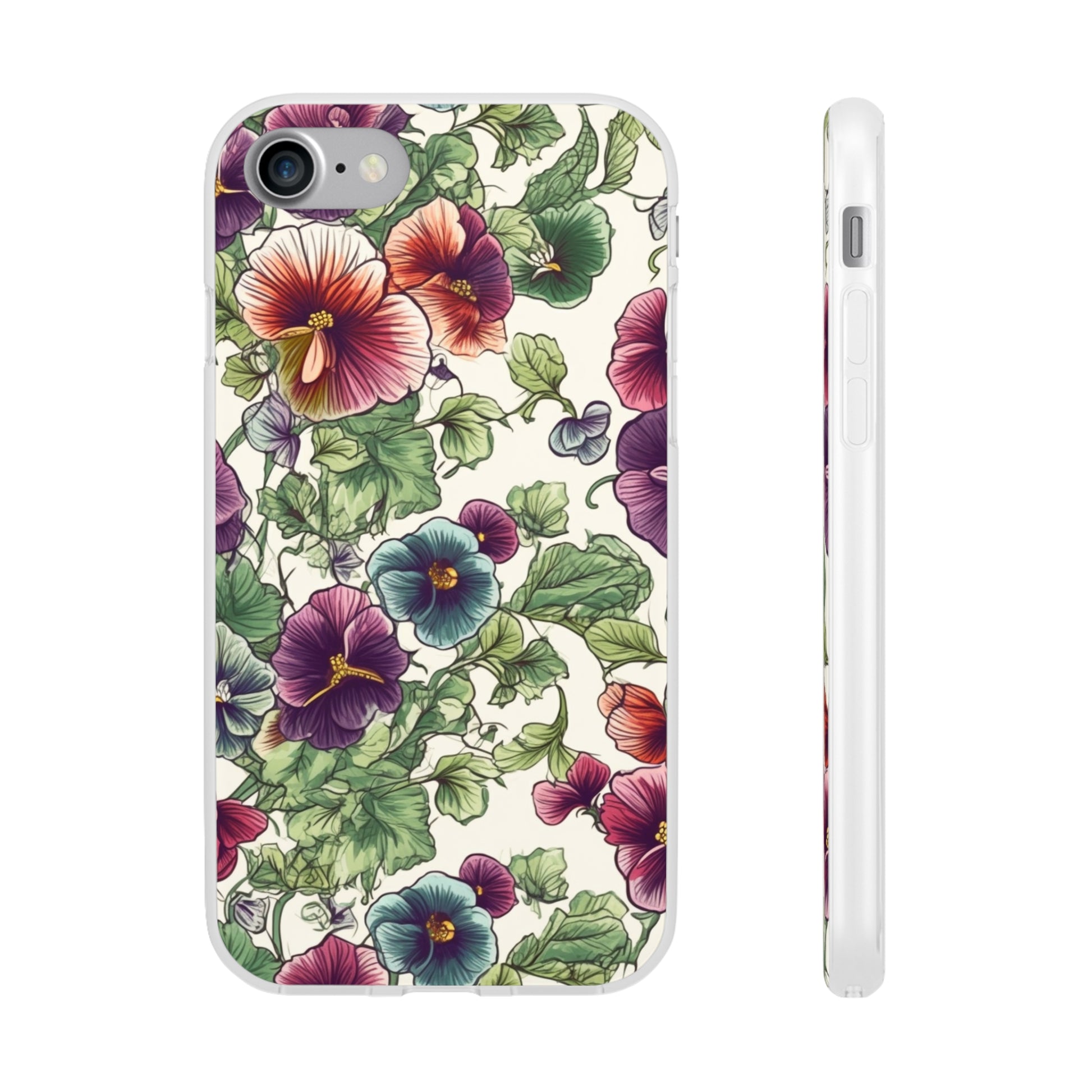 Watercolour Pansy Phone Case - Delicate Floral Elegance - Spring Collection - Flexi Cases Phone Case Pattern Symphony   