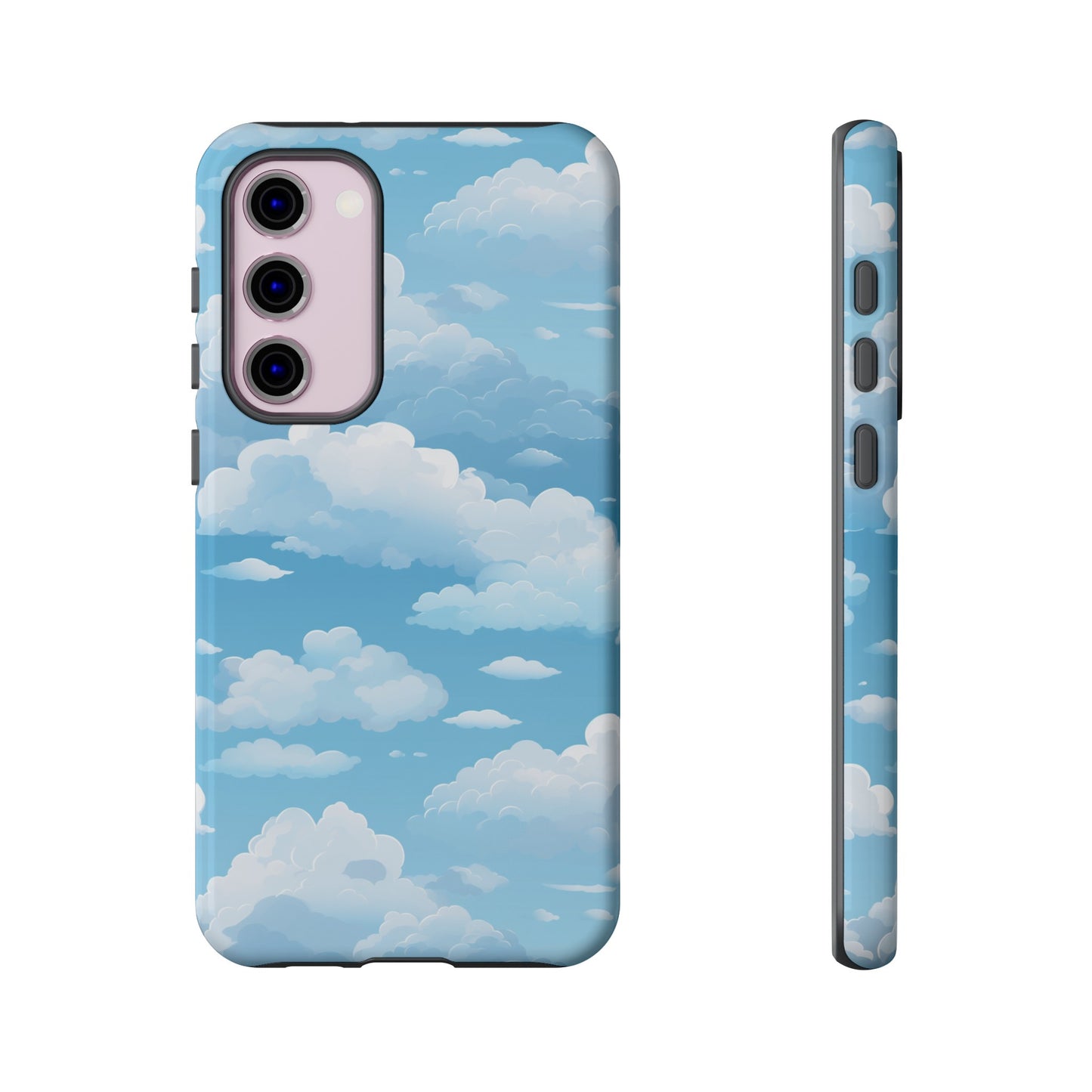 Azure Horizon Phone Case - Majestic Sky & Cloud Pattern - Tough Phone Case