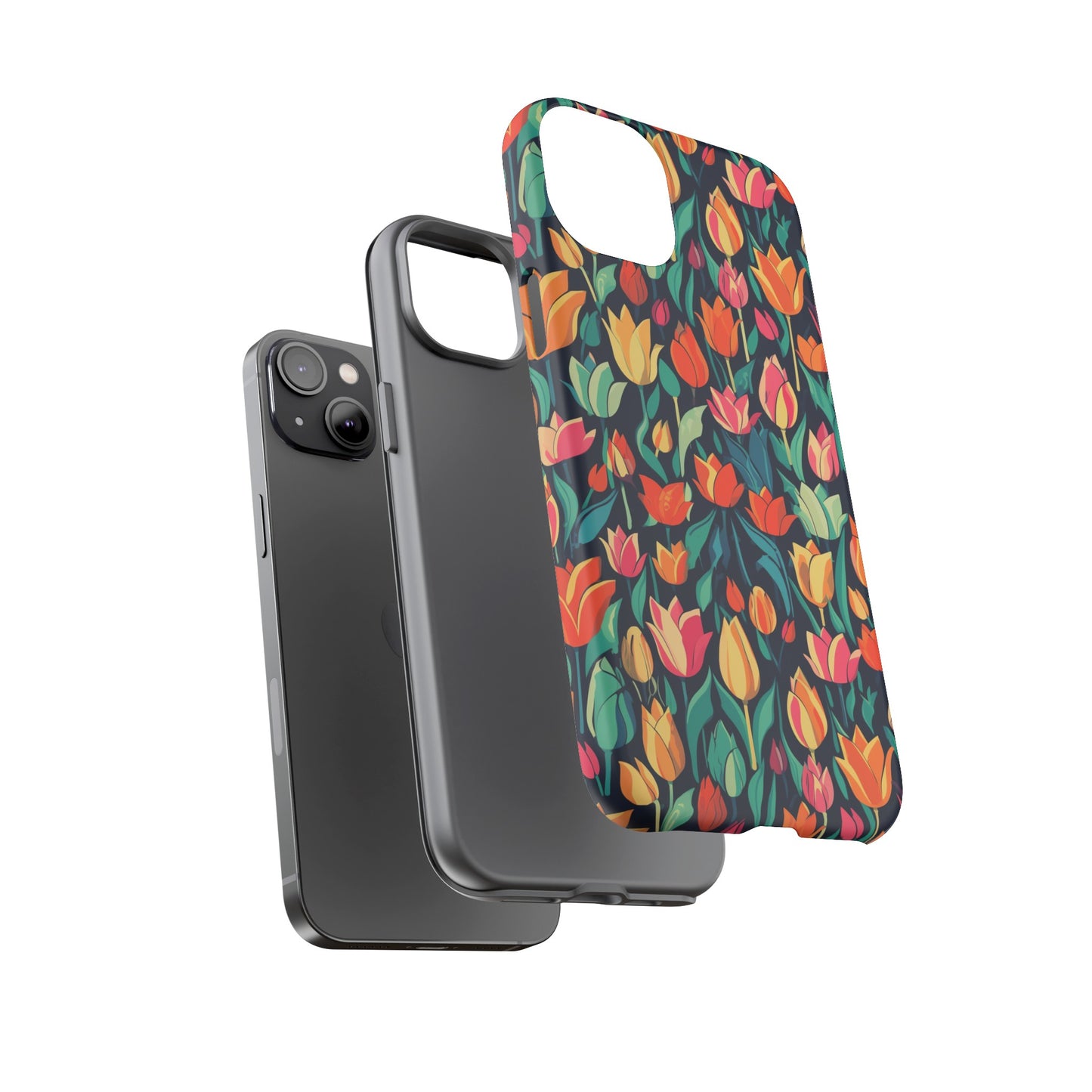 Tulip Medley Tough Phone Case - Vibrant Spring Floral Design