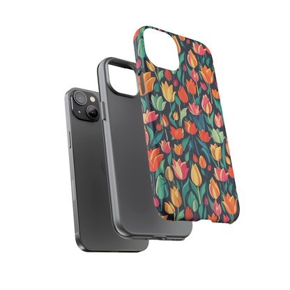 Tulip Medley Tough Phone Case - Vibrant Spring Floral Design