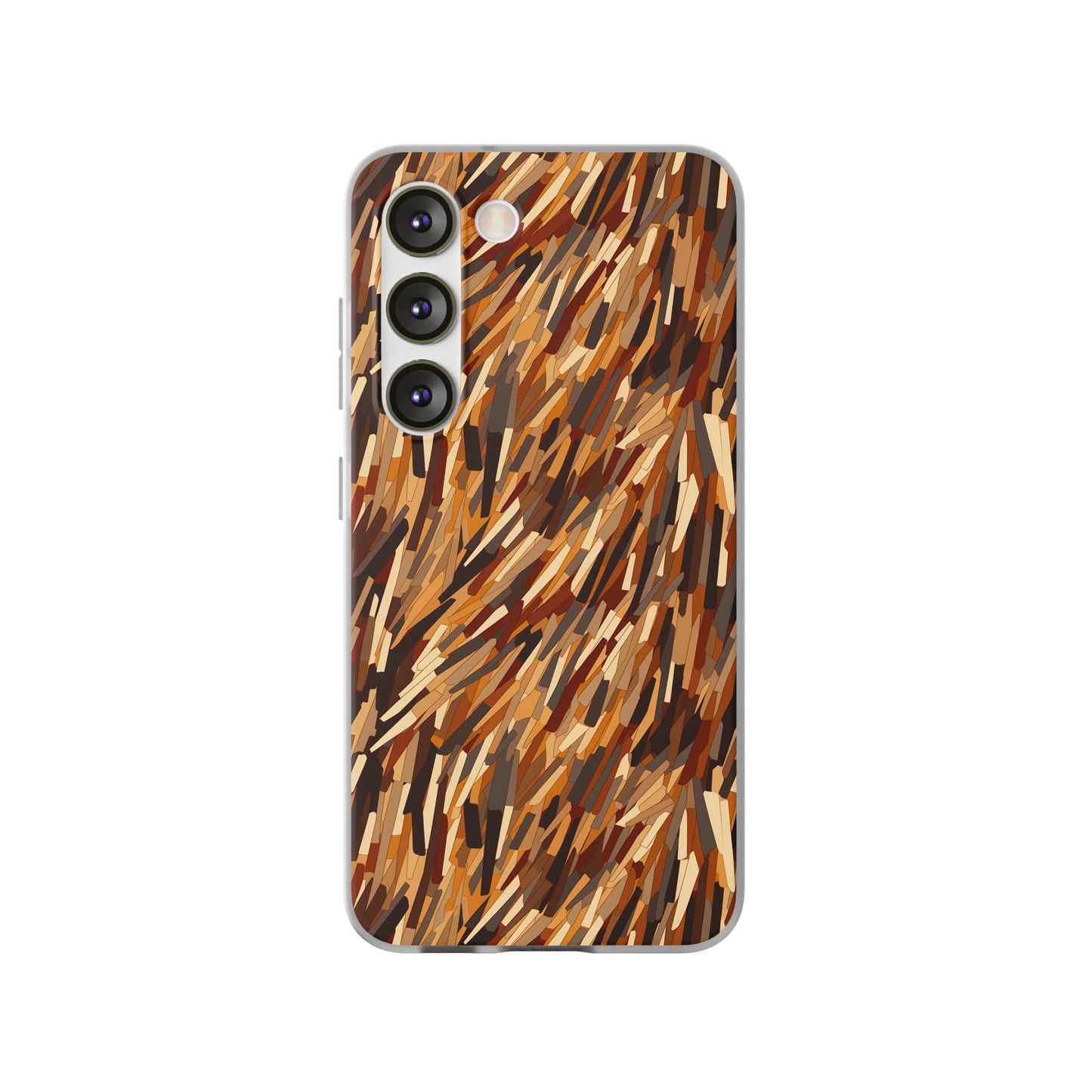 Fragmented Forest: Autumn's Abstract Palette Flexible Phone Case