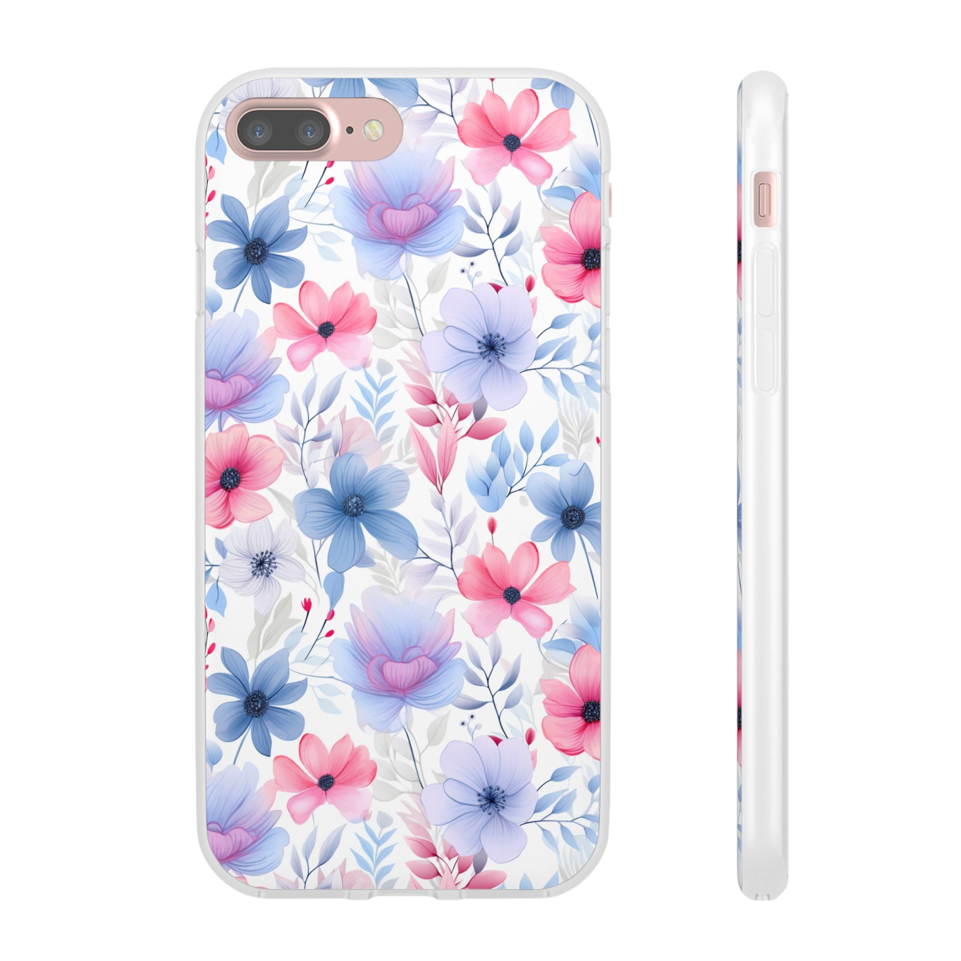 Floral Whispers - Soft Hues of Violets, Pinks, and Blues - Flexi Phone Case Phone Case Pattern Symphony   