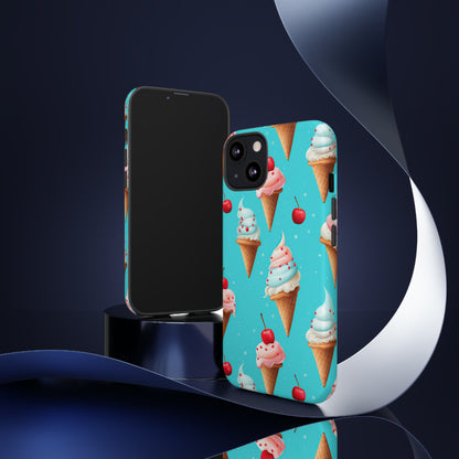 Sundae Funday - Ice Cream Cone Pattern Phone Case - iPhone & Samsung Compatible Phone Case Pattern Symphony iPhone 13 Matte 