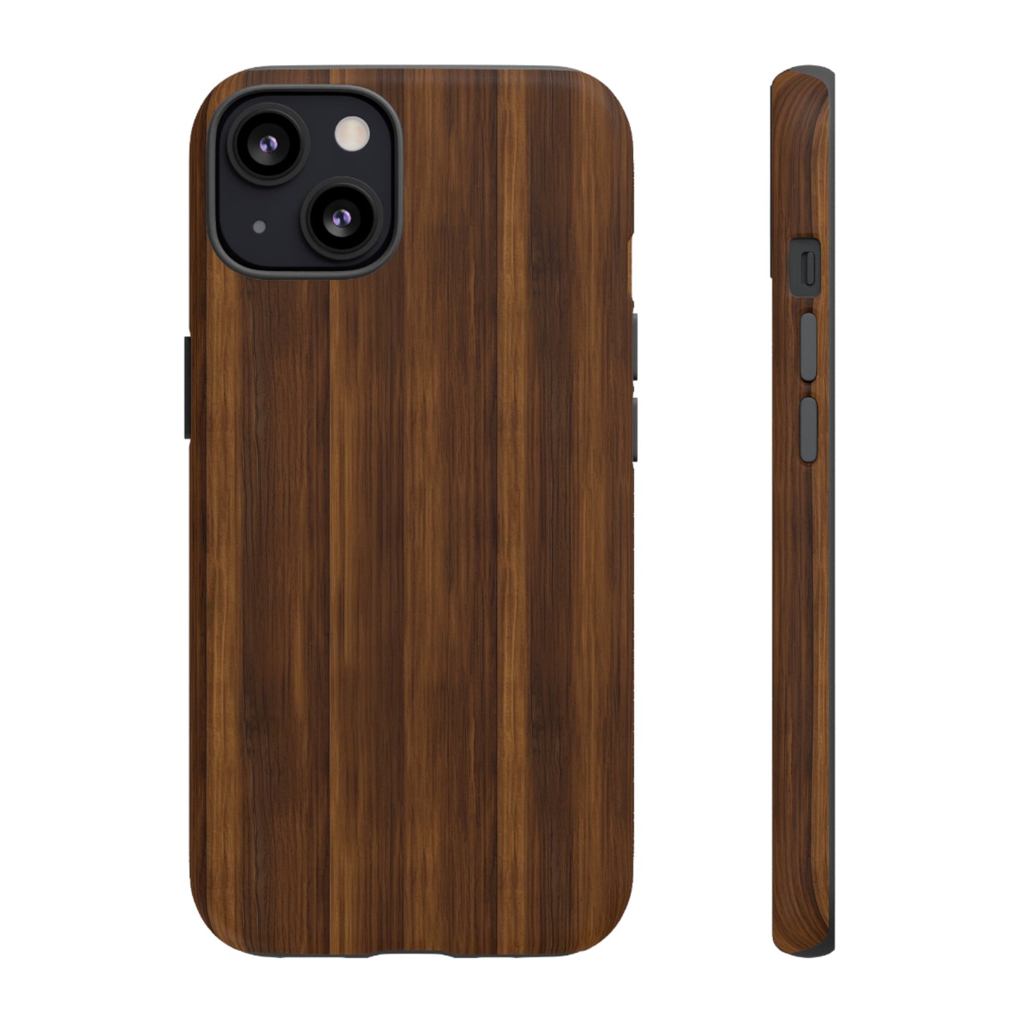 Luxurious Faux Dark Walnut Essence Phone Case - Rich and Refined Natural Wood Design - Tough Cases