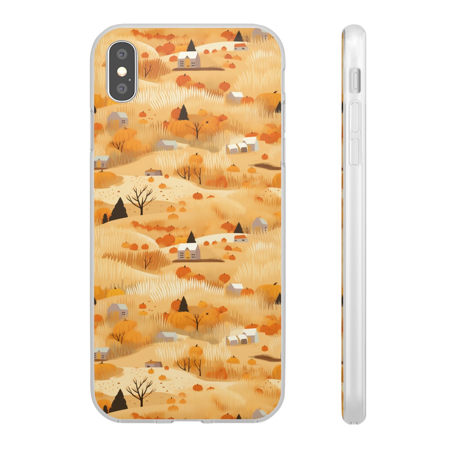 Harvest Homestead: Whimsical Autumn Villages - Flexible Phone Case