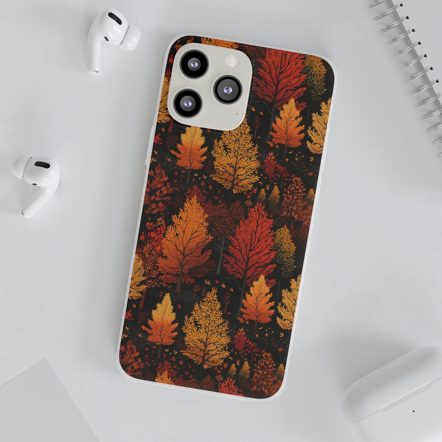 Bronzed Forest: A Chromatic Landscape - Flexible Phone Case