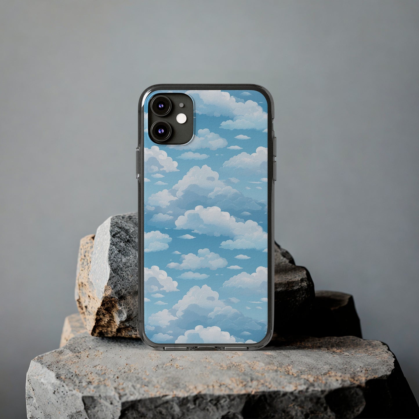 Boundless Azure Horizon - Calm Sky Design Soft Phone Case for IPhone, Samsung, and Google Pixel Phone Case Pattern Symphony   