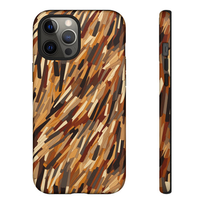 Fragmented Forest: Autumn's Abstract Palette Tough Phone Case