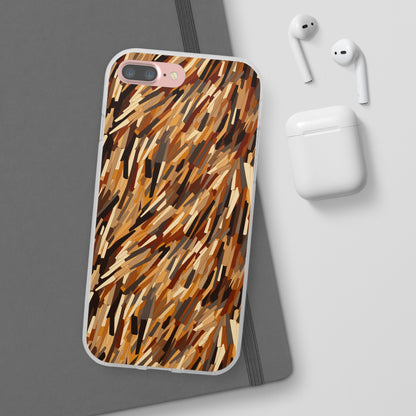 Fragmented Forest: Autumn's Abstract Palette Flexible Phone Case