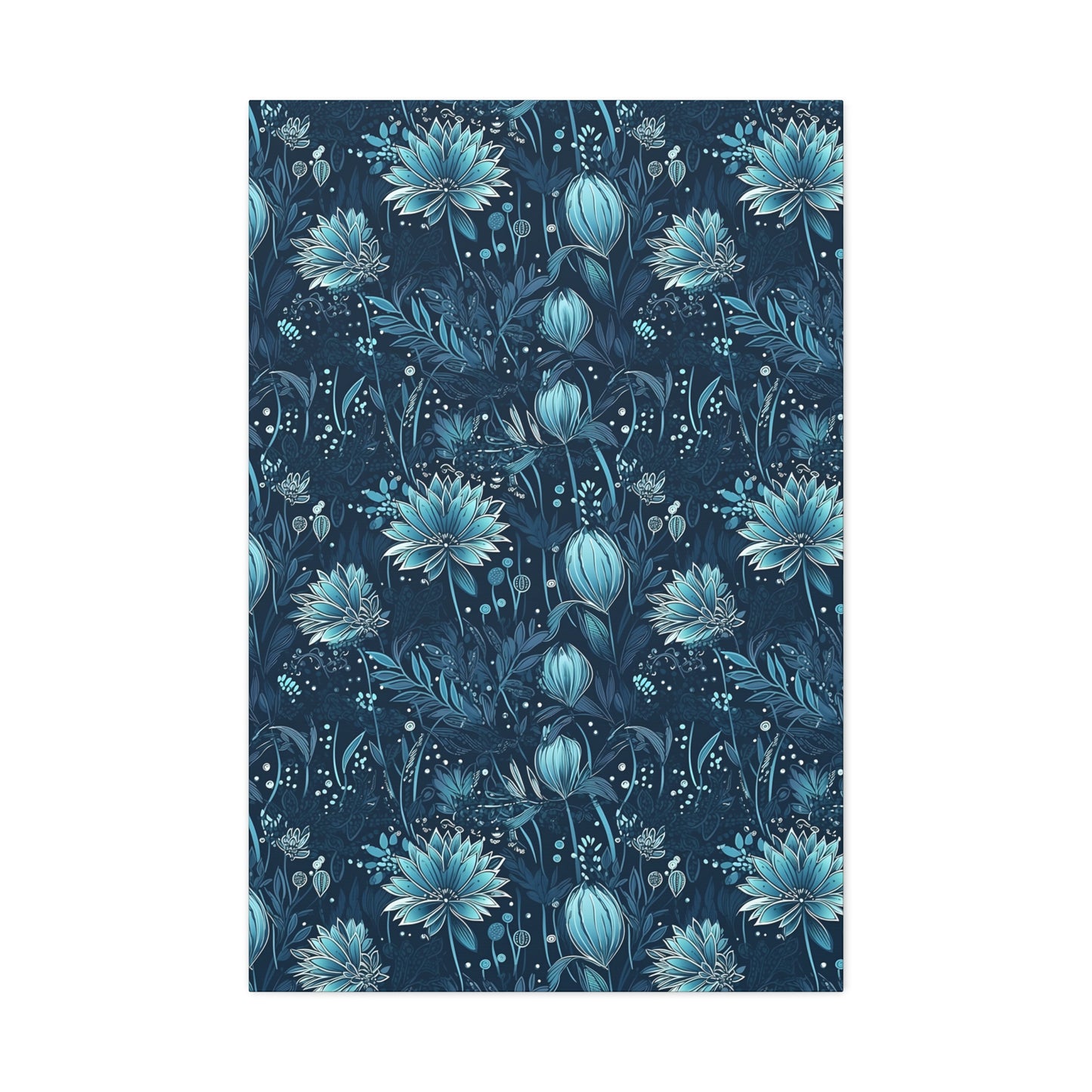 Metallic Blue Scilla - Shimmering Spring Wall Art Canvas