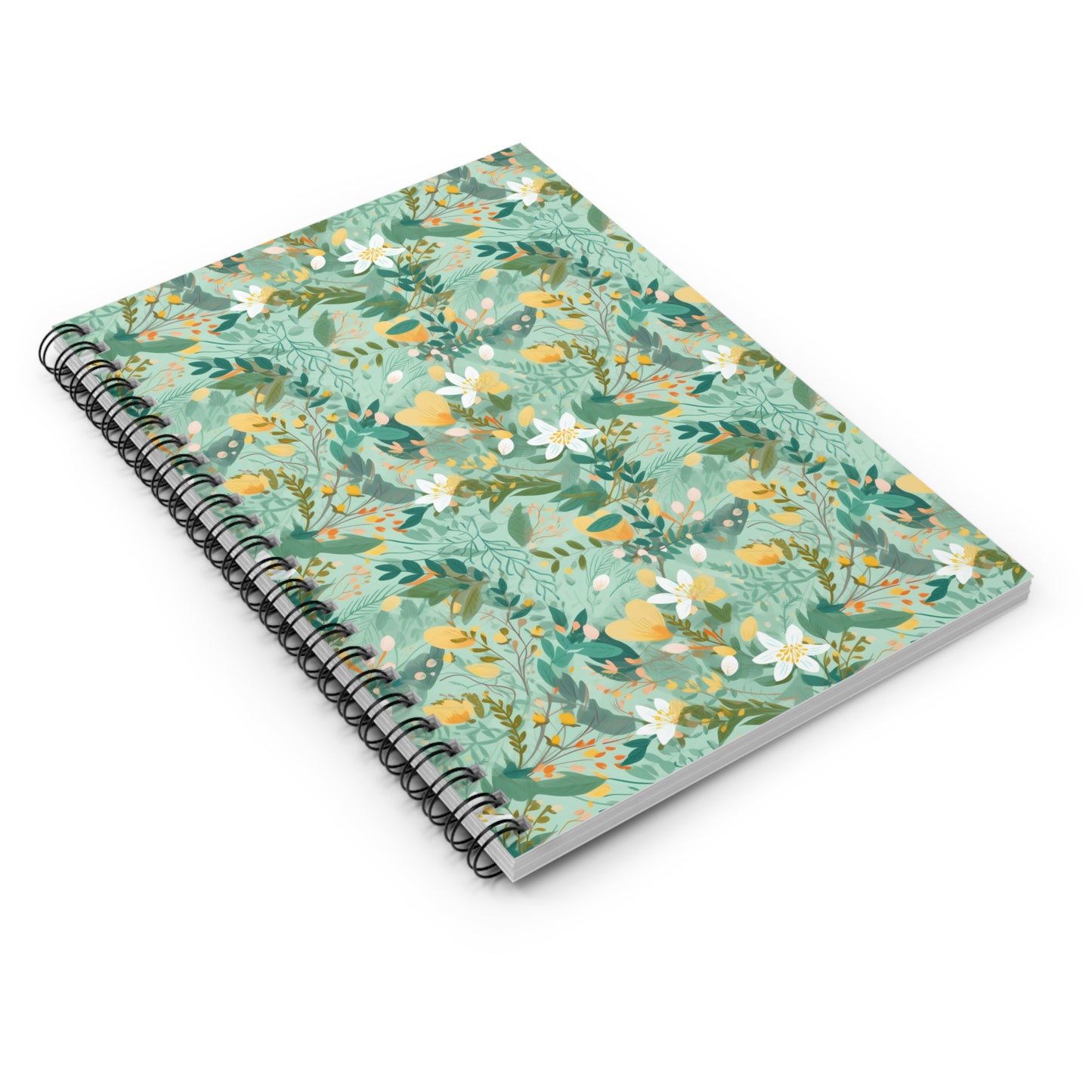 Spring Symphony Spiral Notebook - Lined Pages with Lush Floral Cover - Spiral Notebook - Ruled Line Paper products Pattern Symphony   