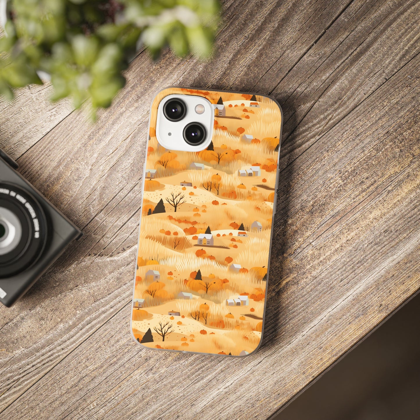 Harvest Homestead: Whimsical Autumn Villages - Flexible Phone Case