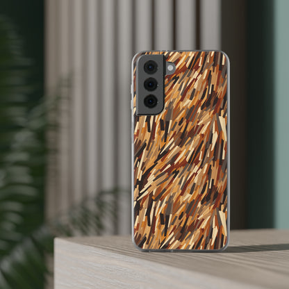 Fragmented Forest: Autumn's Abstract Palette Flexible Phone Case