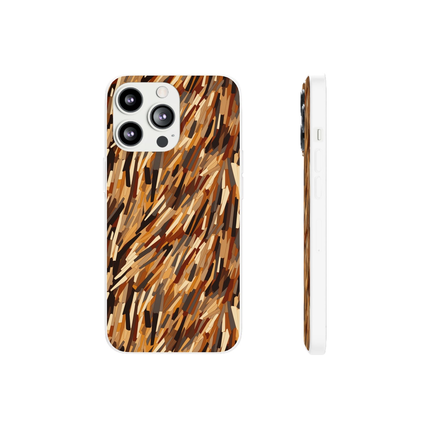 Fragmented Forest: Autumn's Abstract Palette Flexible Phone Case