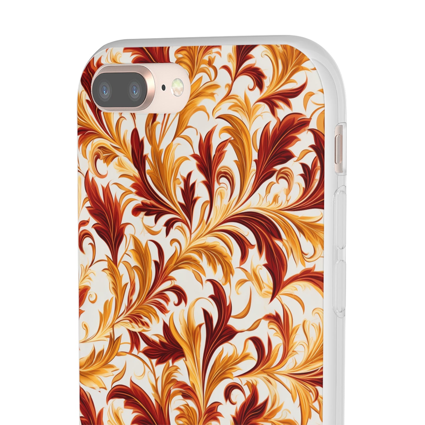 Swirling Autumn: Vortexes of Fall Foliage in Gold and Bronze - Flexible Phone Case