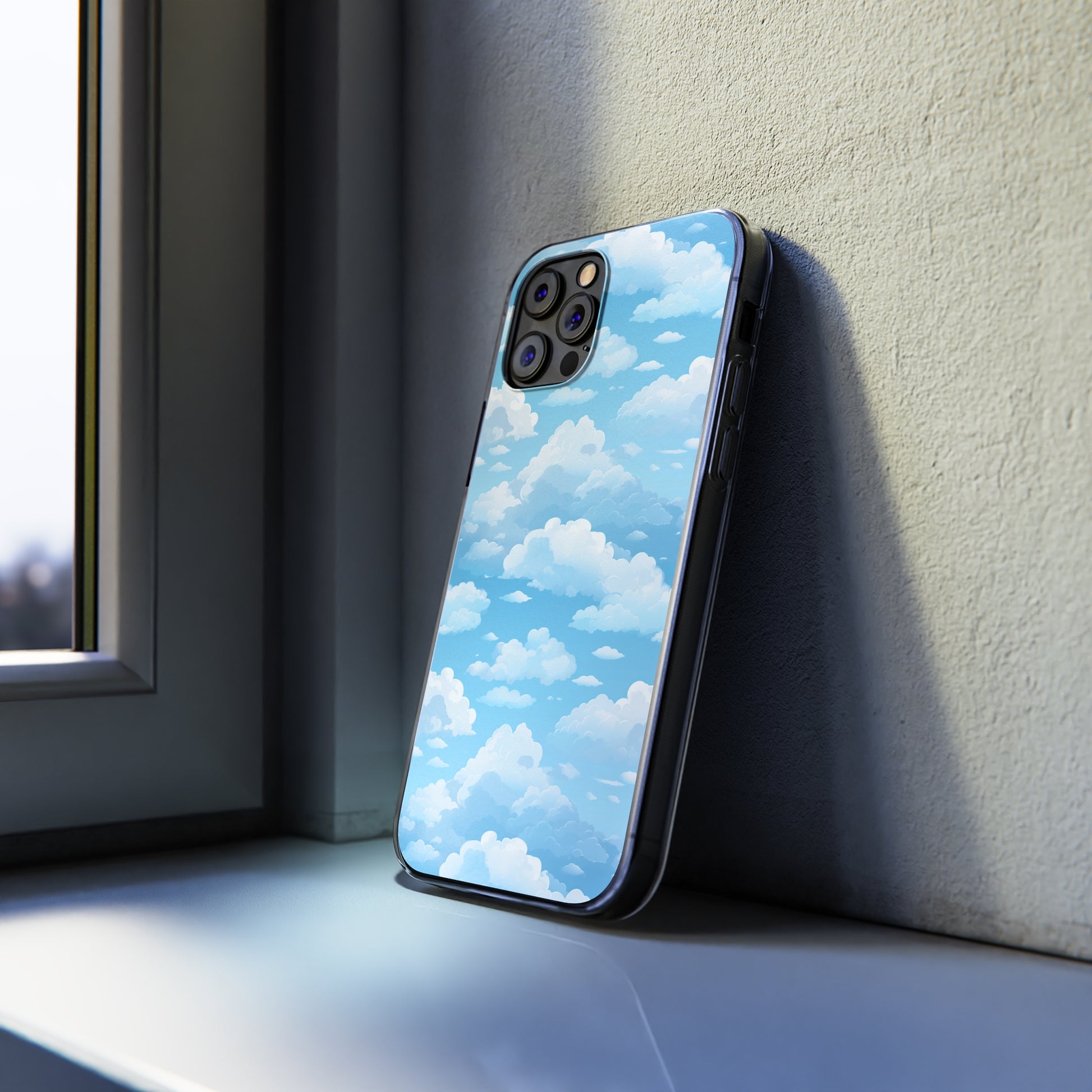 Boundless Azure Horizon - Calm Sky Design Soft Phone Case for IPhone, Samsung, and Google Pixel Phone Case Pattern Symphony   