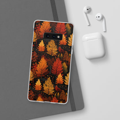 Bronzed Forest: A Chromatic Landscape - Flexible Phone Case