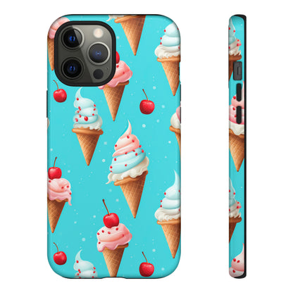 Sundae Funday - Ice Cream Cone Pattern Phone Case - iPhone & Samsung Compatible Phone Case Pattern Symphony   