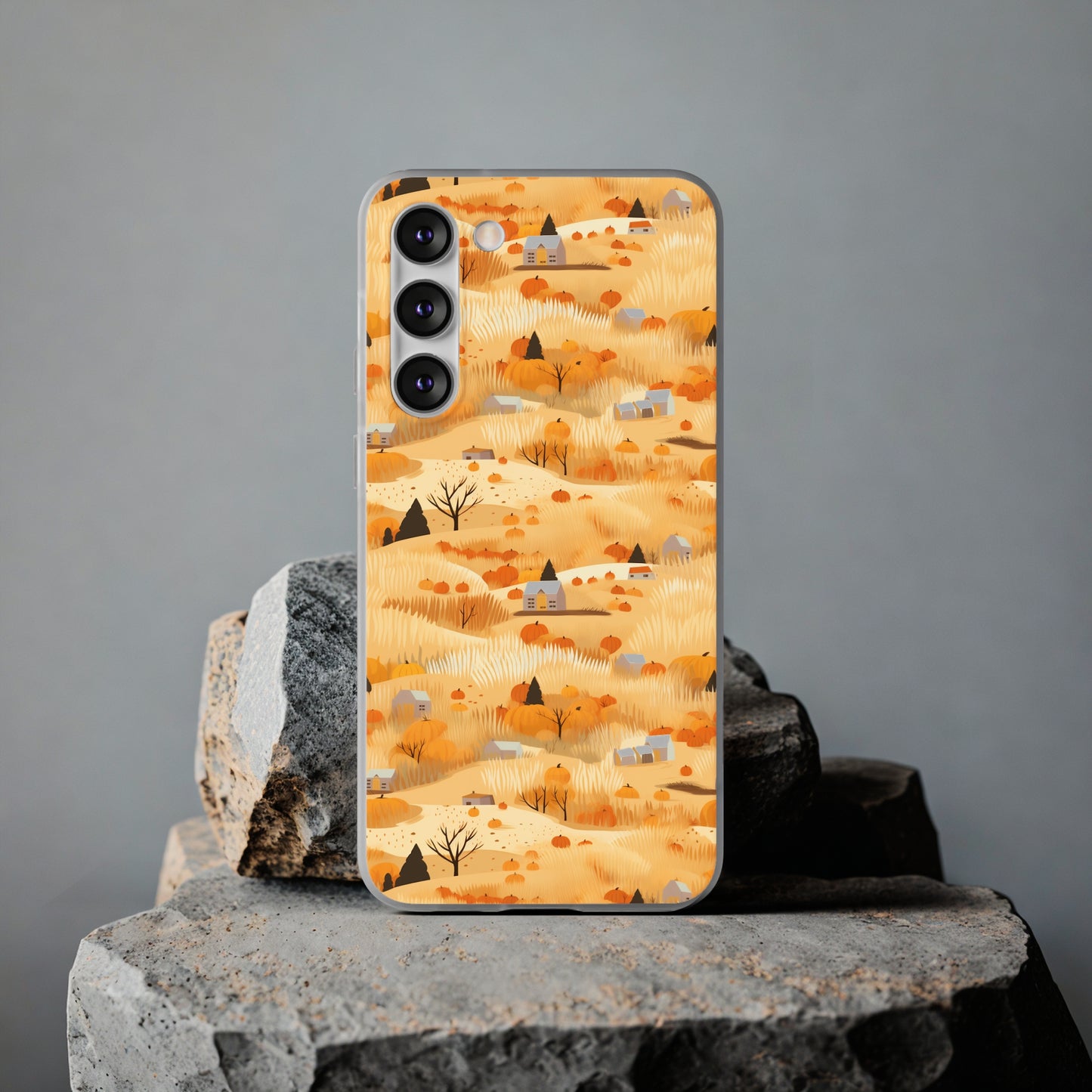 Harvest Homestead: Whimsical Autumn Villages - Flexible Phone Case