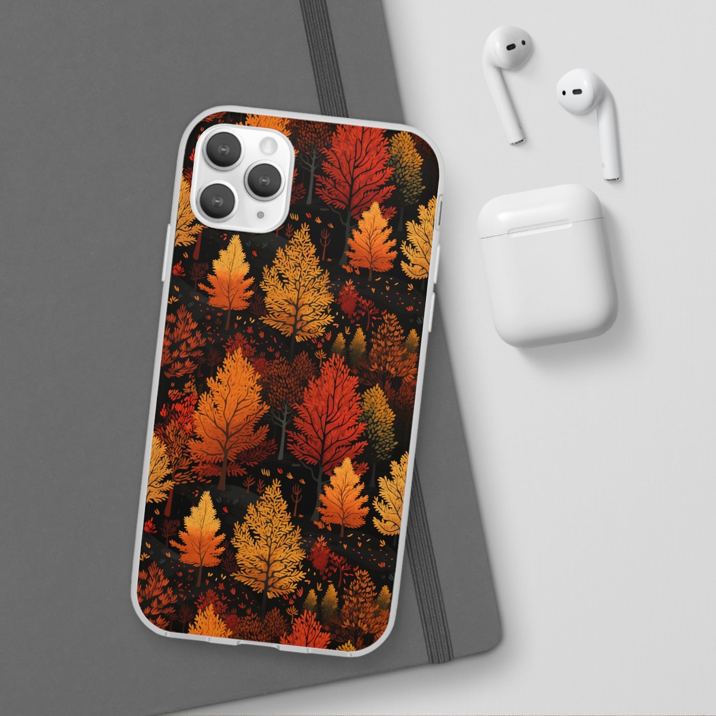 Bronzed Forest: A Chromatic Landscape - Flexible Phone Case