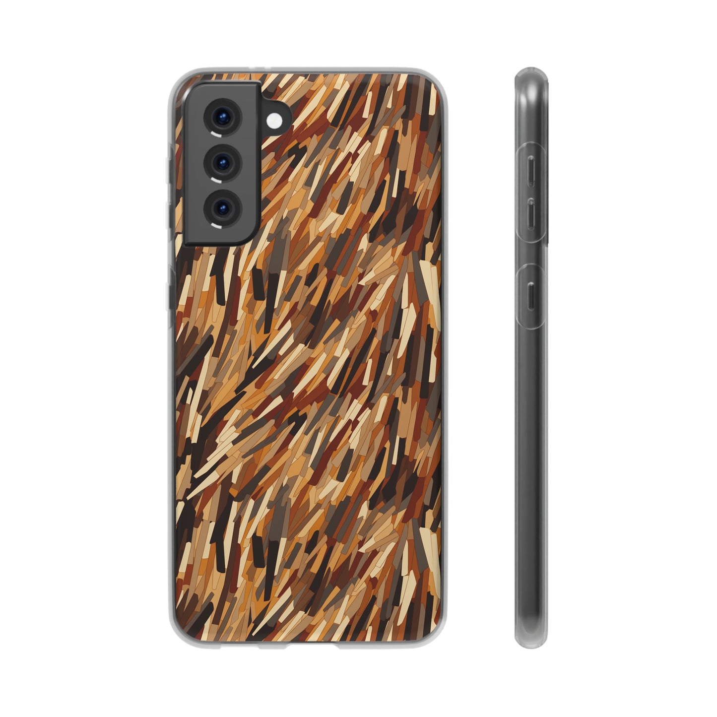 Fragmented Forest: Autumn's Abstract Palette Flexible Phone Case