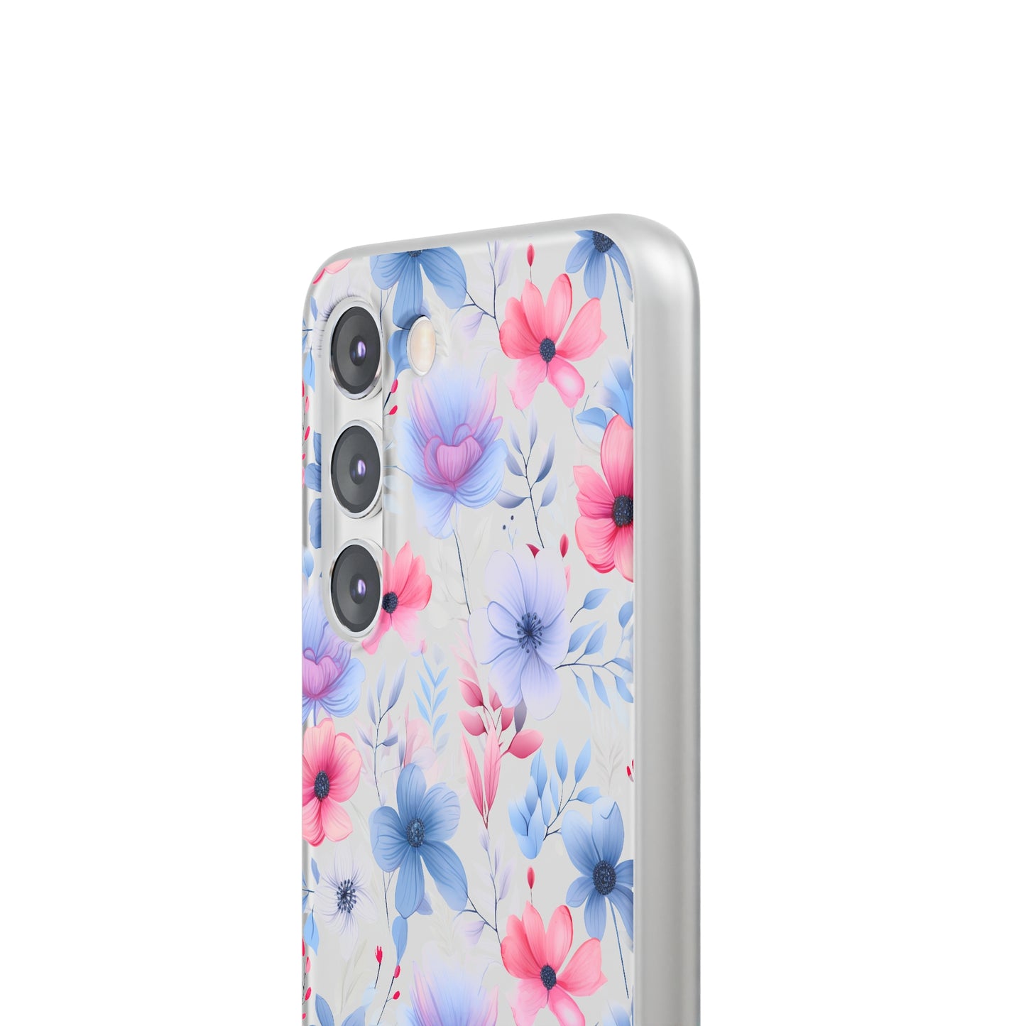 Floral Whispers - Soft Hues of Violets, Pinks, and Blues - Flexi Phone Case Phone Case Pattern Symphony   