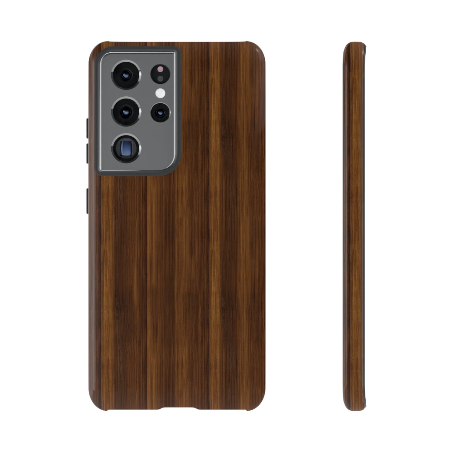 Luxurious Faux Dark Walnut Essence Phone Case - Rich and Refined Natural Wood Design - Tough Cases