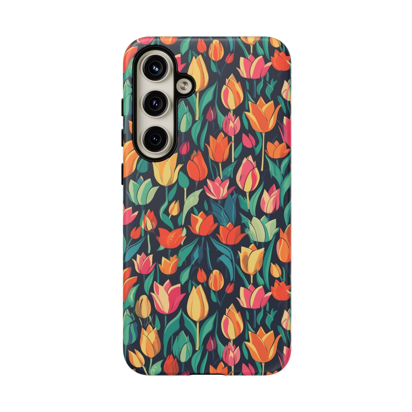 Tulip Medley Tough Phone Case - Vibrant Spring Floral Design