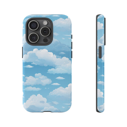 Azure Horizon Phone Case - Majestic Sky & Cloud Pattern - Tough Phone Case