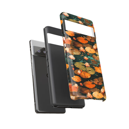 Orange Lotus Whisper: Autumn on the Water - Tough Phone Case