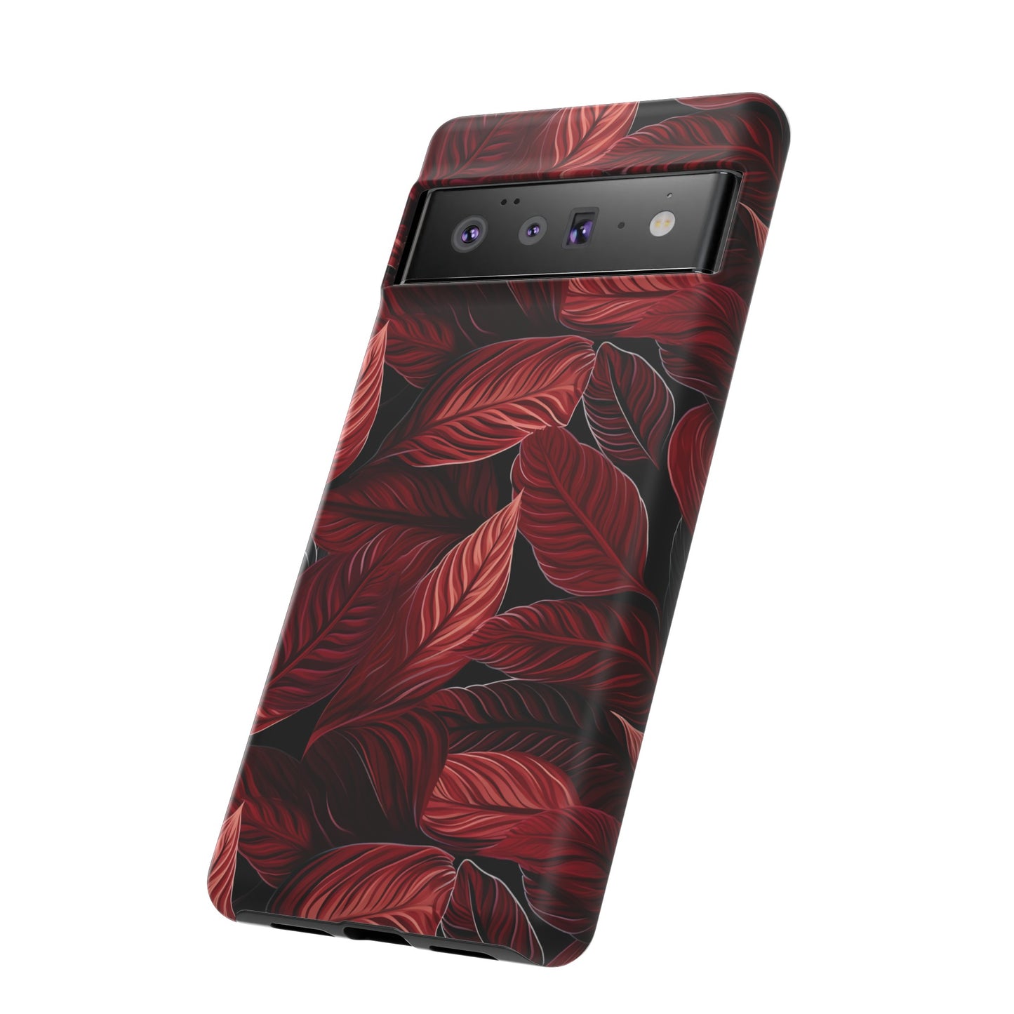 Scarlet Whispers: Lush Autumn Colours in Botanical Bliss - Tough Phone Case