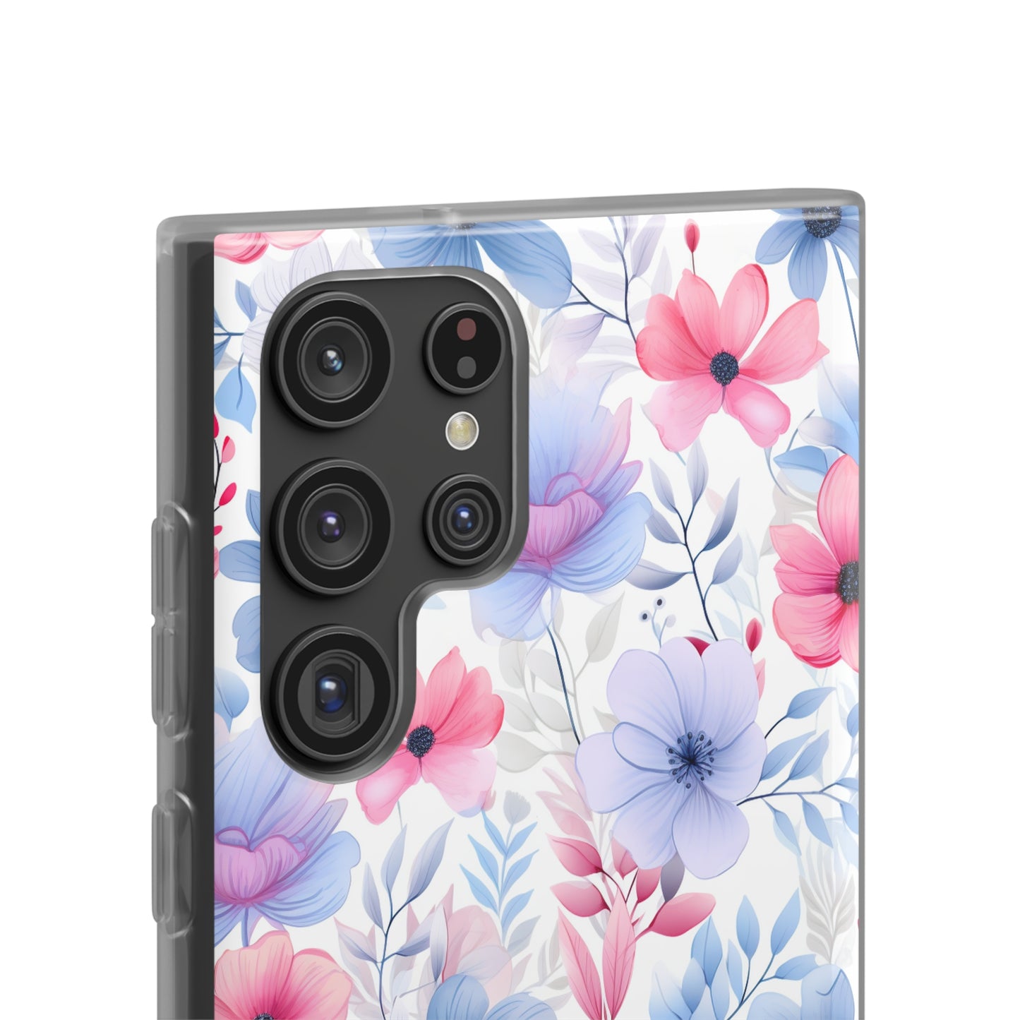 Floral Whispers - Soft Hues of Violets, Pinks, and Blues - Flexi Phone Case Phone Case Pattern Symphony   